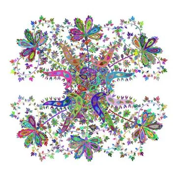 Colorful pattern. Vector illustration. Seamless Flat design with abstract doodle Stock Illustration