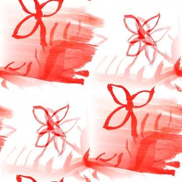 Colorful pattern water texture paint red, flower abstract color Stock Illustration