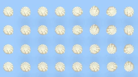 Colorful pattern of white zephyr on blue background with shadows. Seamless Stock Footage 167485259