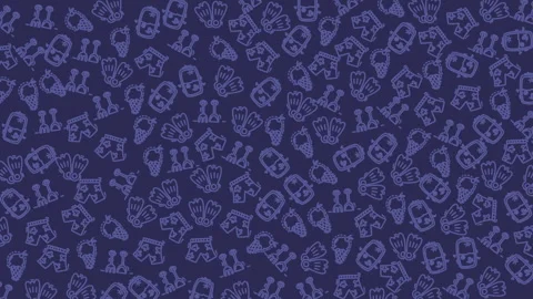 Colorful patterned background with abstract tiny icons and symbols vibrant .. Stock Footage 320817314