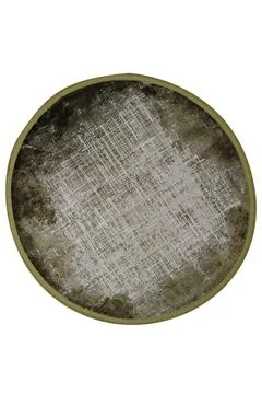 Colorful patterned circle carpet on a white background Stock Photos