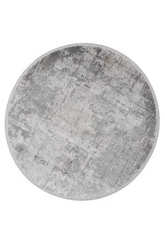 Colorful patterned circle carpet on a white background Stock Photos