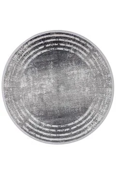 Colorful patterned circle carpet on a white background Stock Photos