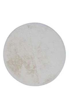 Colorful patterned circle carpet on a white background Stock Photos