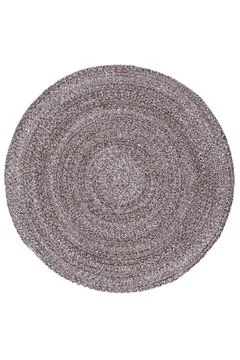 Colorful patterned circle carpet on a white background Stock-Fotos