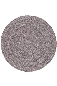 Colorful patterned circle carpet on a white background Stock Photos