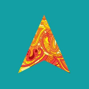 Colorful patterned mouse cursor Stock Illustration