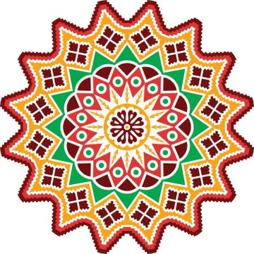 Colorful Patterns And Islamic Geometry Motifs Arabic Motif Round Stock Illustration