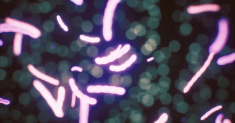 Colorful patterns dance in a dreamy abstract micro world of blurred lights Stock Footage 318419594