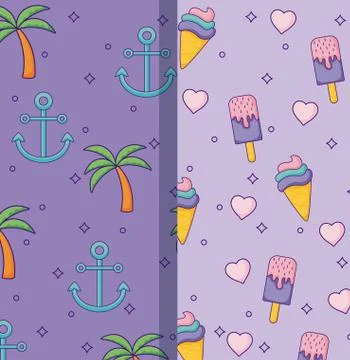 Colorful patterns design Stock Illustration
