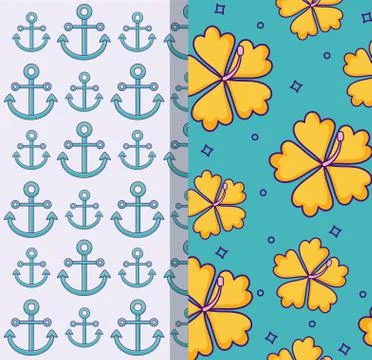 Colorful patterns design Stock Illustration