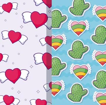 Colorful patterns design Stock Illustration