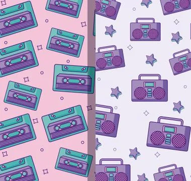 Colorful patterns design Stock Illustration