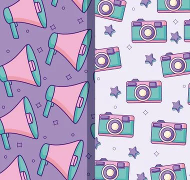 Colorful patterns design 스톡 일러스트