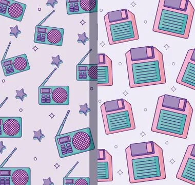 Colorful patterns design Stock Illustration