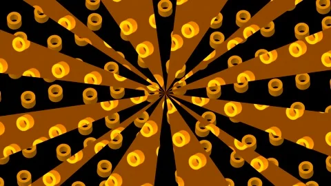 Colorful patterns spin and create a captivating visual display in bright colo Stock-Footage 334554894