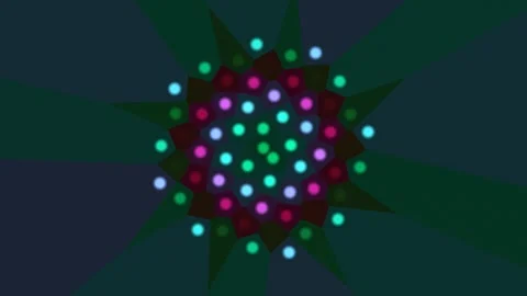 Colorful patterns swirl in abstract animation with light Stock Footage 338185054