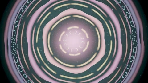 Colorful patterns swirl in a circular motion with light effects Stock Footage 337388585