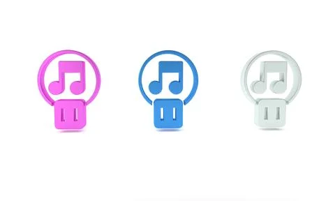 Colorful Pause button icon isolated on white background. Minimalism concept.. Stock Illustration