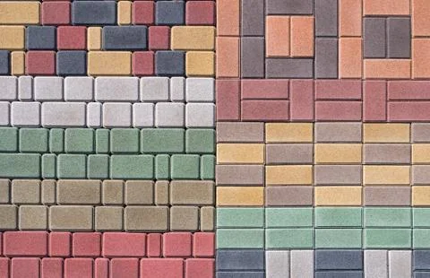 Colorful pavement texture Stock Photos