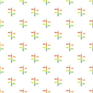 Colorful pencil infographic seamless pattern design 库存插图
