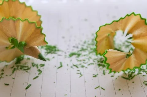 Colorful pencil on white background Stock Photos