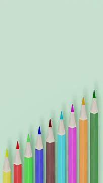 Colorful pencils with blank empty background Illustrazione stock