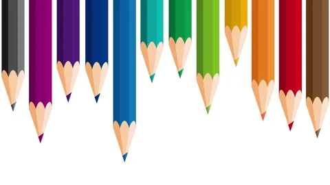 Colorful pencils creating back to school text illustration 動画素材 338385911