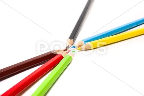 Colorful pencils Stock Photos