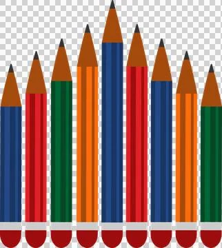 Colorful pencils, write, draw (18) Ilustración de archivo