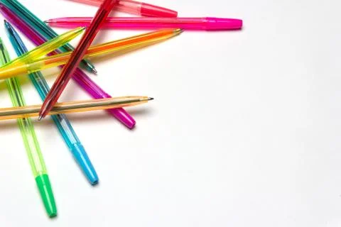 Colorful pens Stock Photos