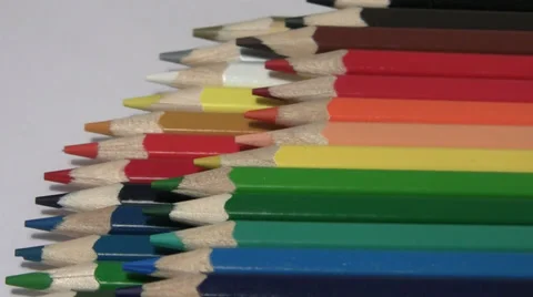 Colorful pensils turning Video stock 33717366