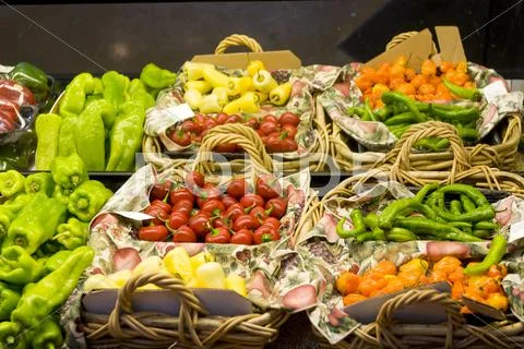 Colorful peppers Stock Photos