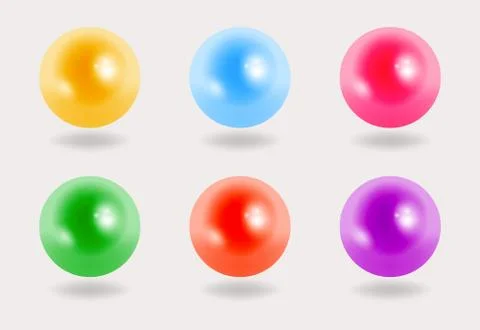 Colorful perls on grey background Stock-Illustration