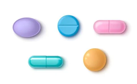 Colorful pharmaceutical set Stock Illustration
