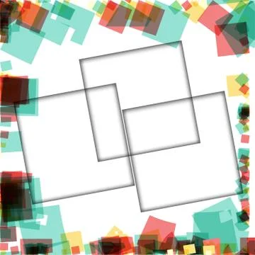 Colorful photo frames, vector illustrations. square borders with various colo Stockillustratie