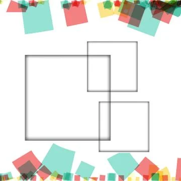 Colorful photo frames, vector illustrations. square borders with various colo Stockillustratie