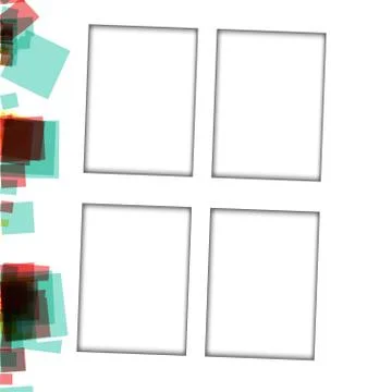 Colorful photo frames, vector illustrations. square borders with various colo Stockillustratie