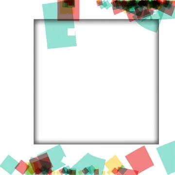 Colorful photo frames, vector illustrations. square borders with various colo Stockillustratie