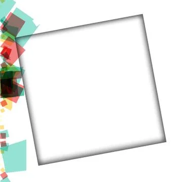 Colorful photo frames, vector illustrations. square borders with various colo Stock Illustration
