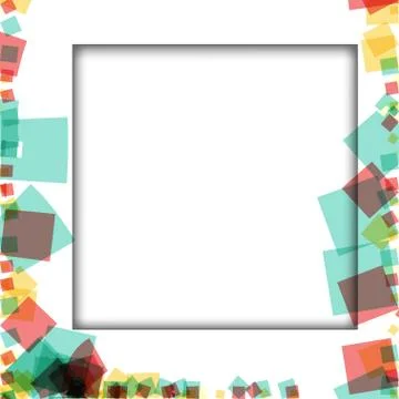 Colorful photo frames, vector illustrations. square borders with various colo イラスト素材