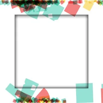 Colorful photo frames, vector illustrations. square borders with various colo Illustrazione stock