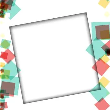 Colorful photo frames, vector illustrations. square borders with various colo Stockillustratie