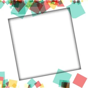 Colorful photo frames, vector illustrations. square borders with various colo Stockillustratie