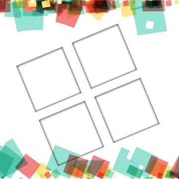 Colorful photo frames, vector illustrations. square borders with various colo 스톡 일러스트