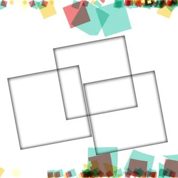 Colorful photo frames, vector illustrations. square borders with various colo イラスト素材