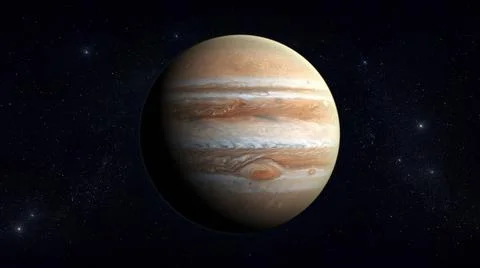 Colorful picture represents Jupiter. Elements of this image furnished by NASA. Stock Illustration