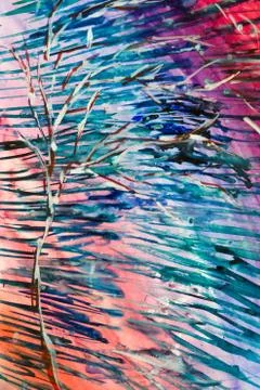 Colorful picture of tree Stock Illustration