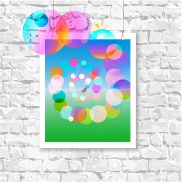 Colorful picture on the wall Stock Illustration