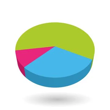 Colorful pie chart design element Stock Illustration